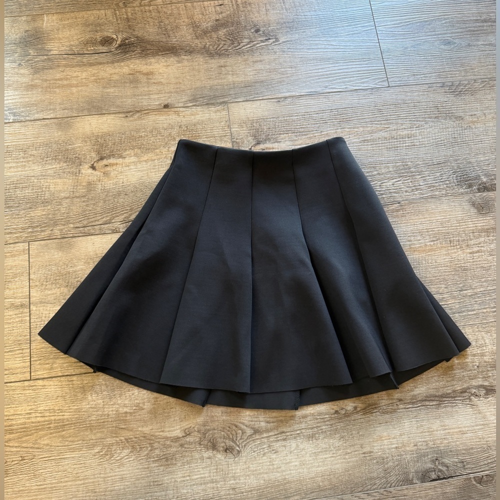 Topshop Black Neoprene Mini Skirt Size 4